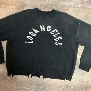 Black Los Angeles Graphic Sweater